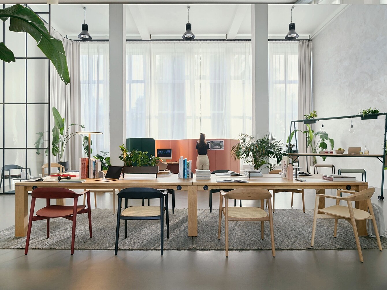 The Team Table from Sedus in a bright office 