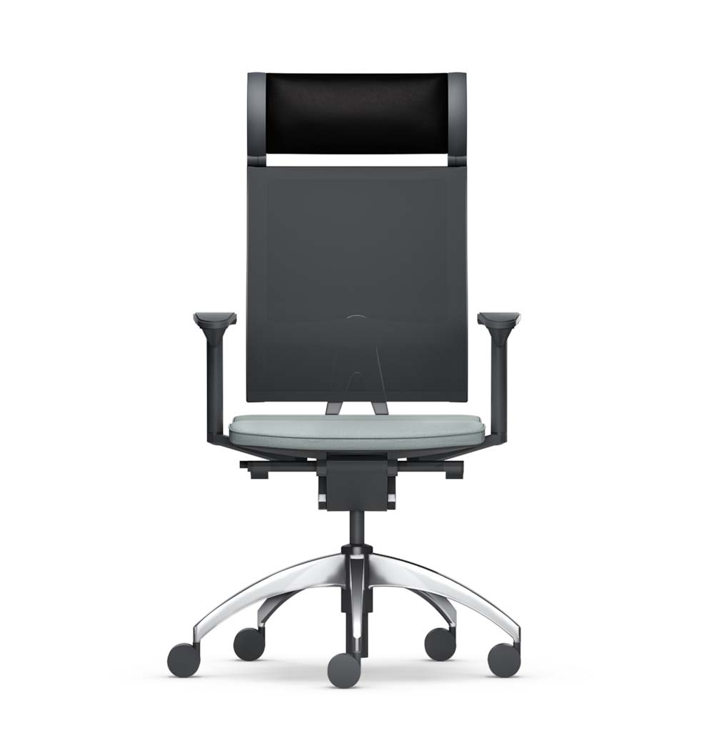 Silla Oficina CAFEO, Blanca con Brazos Regulables - SillasOficina