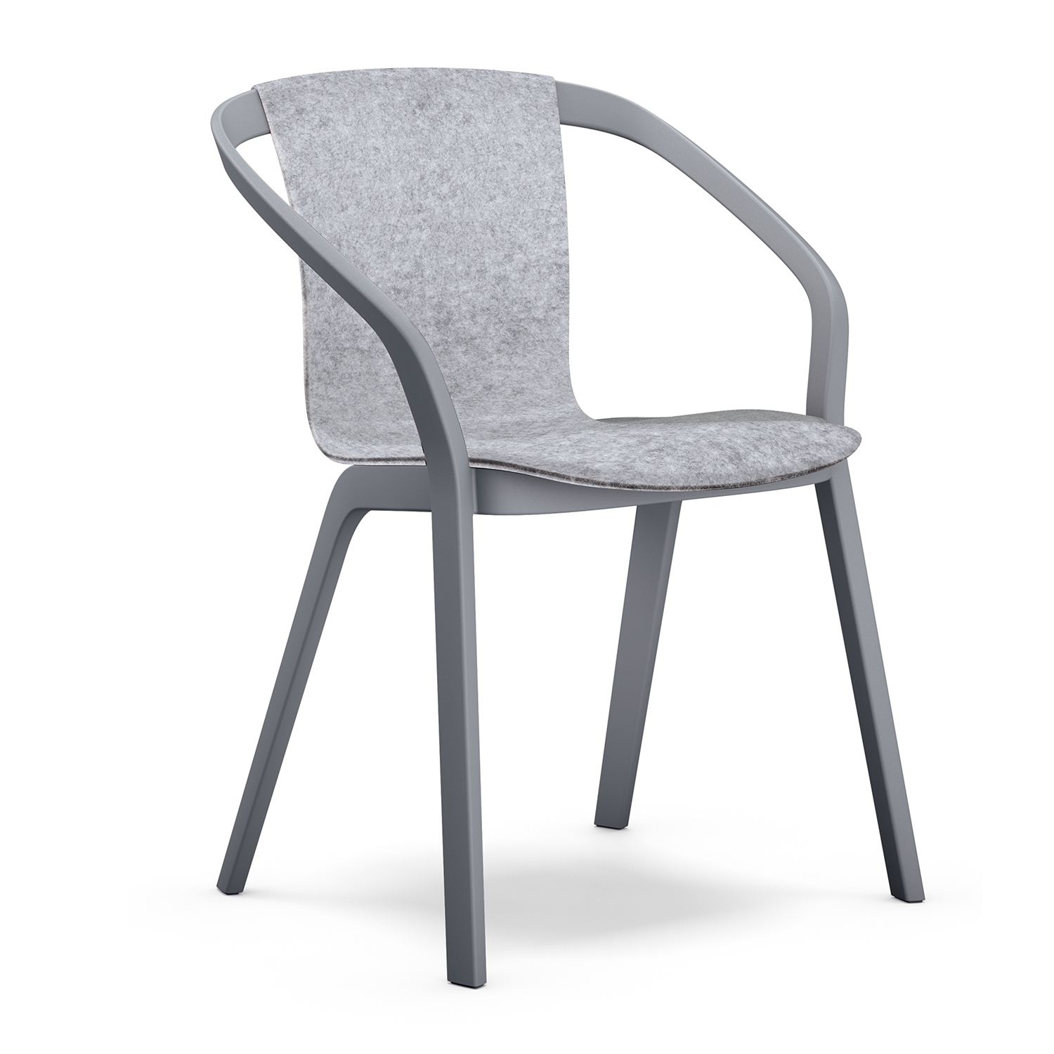 Sedus se:mood Vierfußstuhl, nachhaltiger Besucherstuhl, PET-Filz Sitzschale, bequemes Sitzgefühl, recycelte Materialien, Esszimmerstuhl