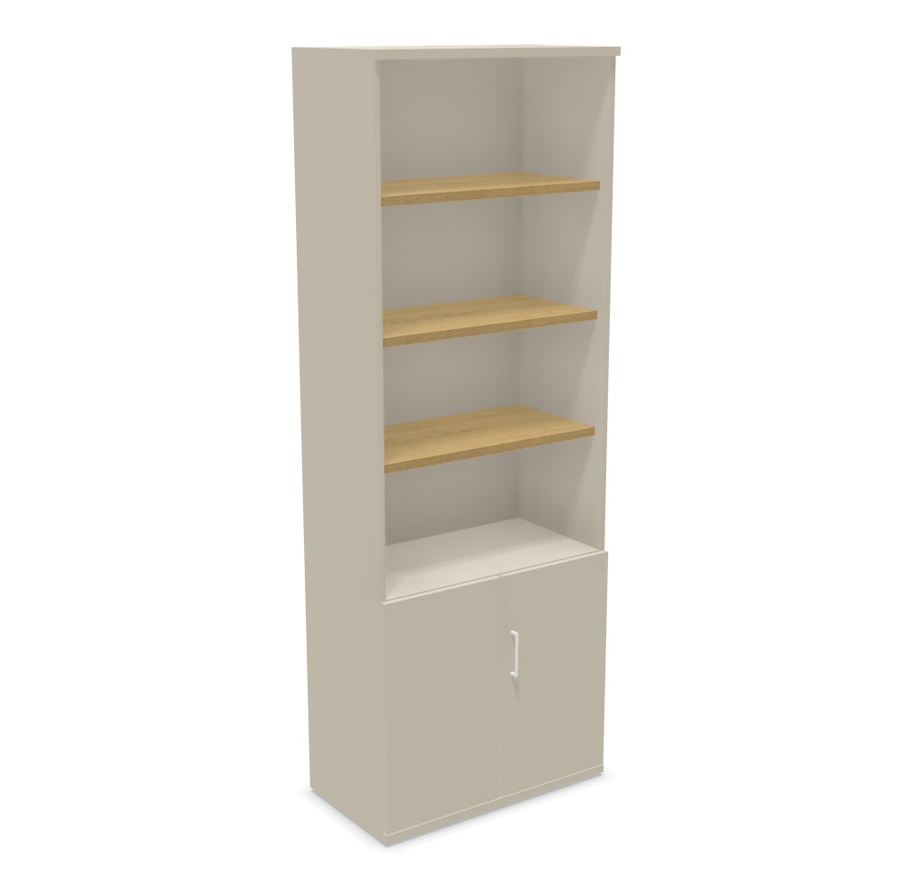 grand slam Kombischrank, Schrank mit Türen und Regal, Home Office Schrank, konfigurierbare Maße, Melamin Oberfläche wahlweise in Holzoptik