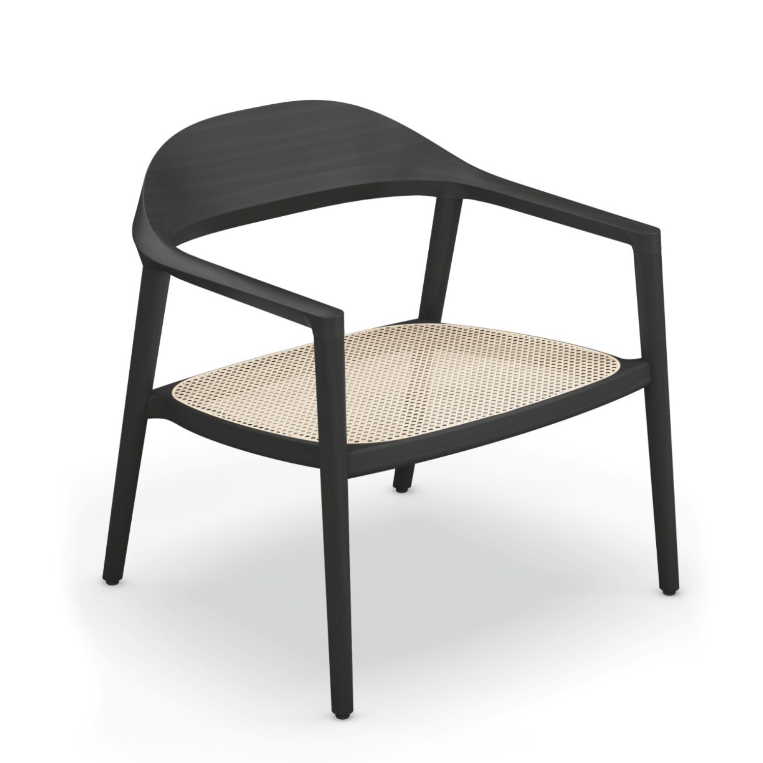 Sedus se:cafe Holzstuhl mit Wiener Geflecht, Loungestuhl