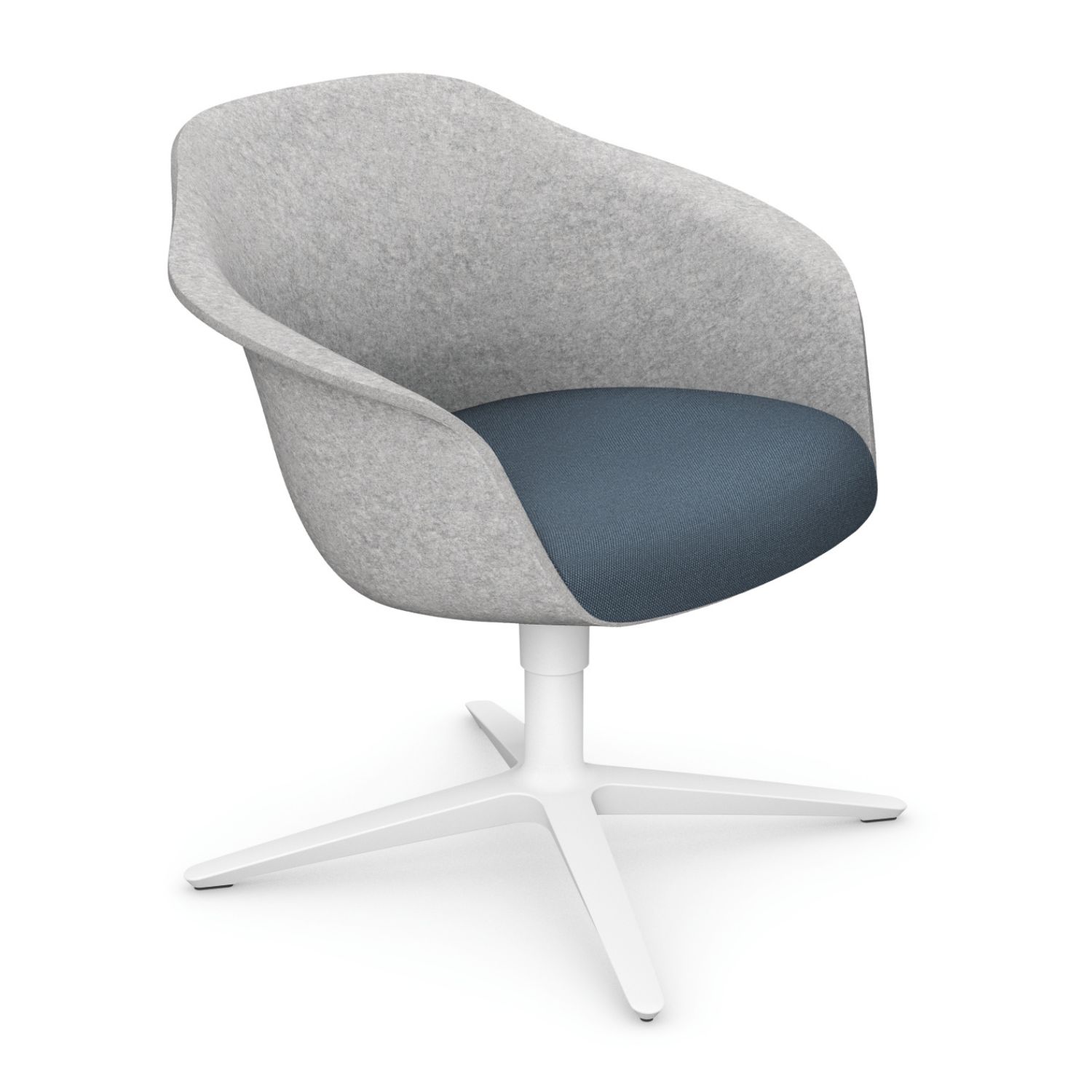 Sedus se:lounge light Drehstuhl, Aluminiumfuß, wohnliches Design, bequeme Polsterung, integrierte Armablage, konfigurierbar